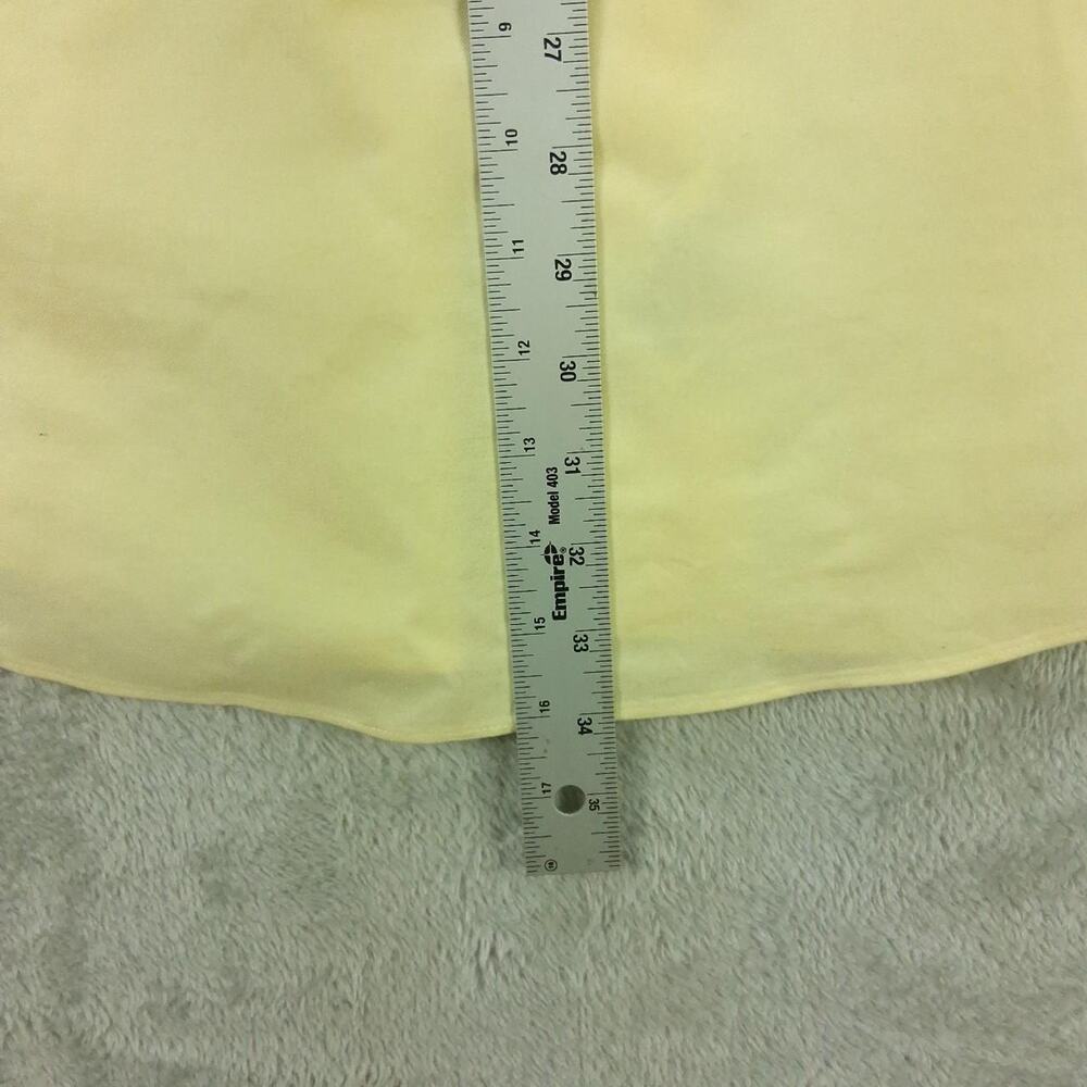 Brooks brothers mens button down Dress shirt 18 Yellow solid non iron - Picture 6 of 8